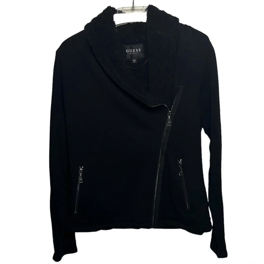 GUESS Asymmetrical Sherpa Lined Jacket - Picture 3 of 12